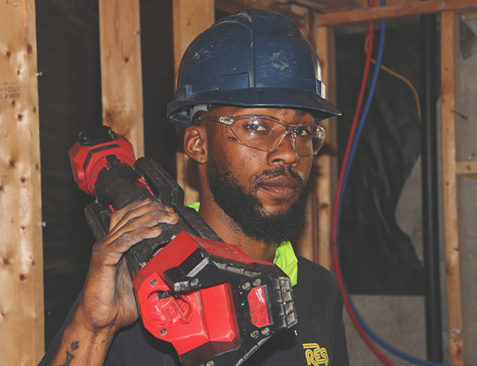 Man doing electrical job